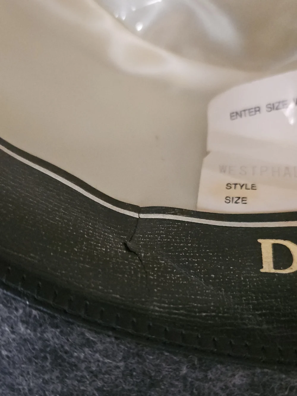 *New Dobbs Fifth Avenue New York Westphal Winsor Men's Fur Felt Gray Hat